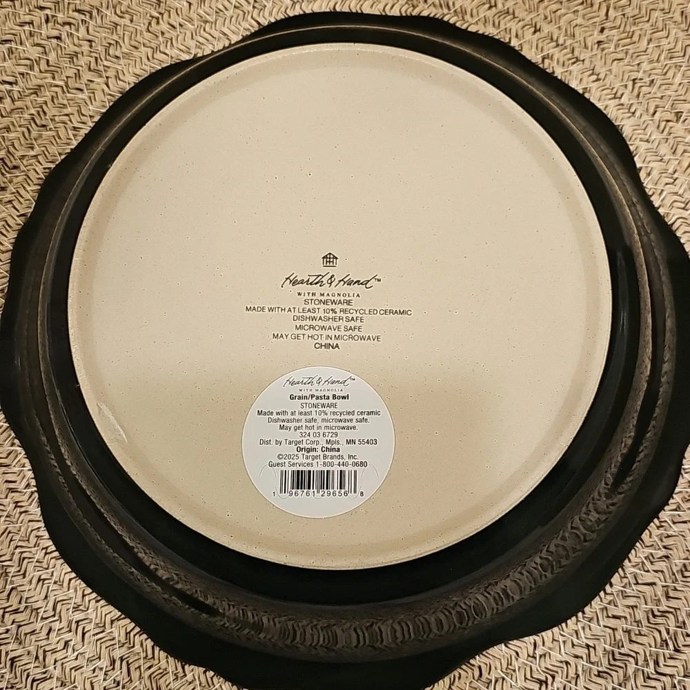 Hearth And Hand With Magnolia 8in. Elegant Dark Green Grain/Pasta Bowl